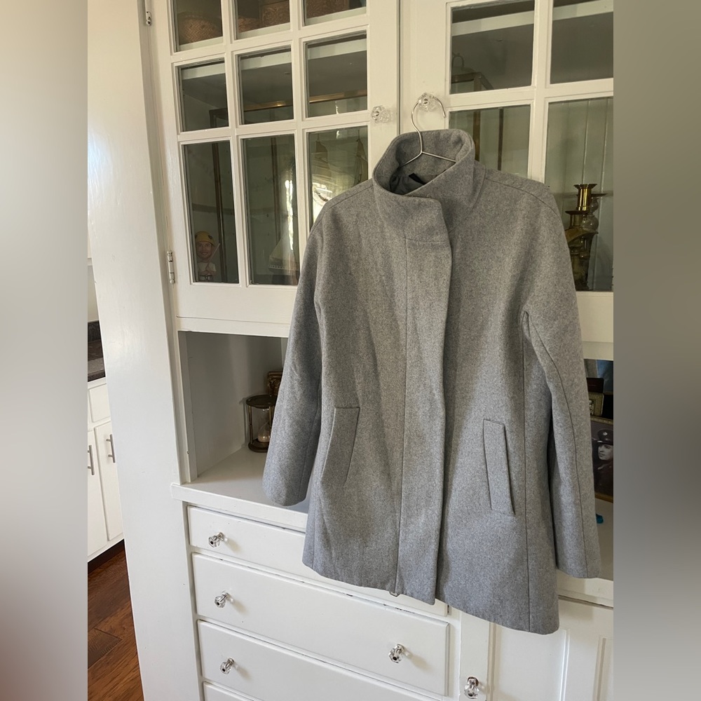 Jcrew Funnel Neck Wool Coat